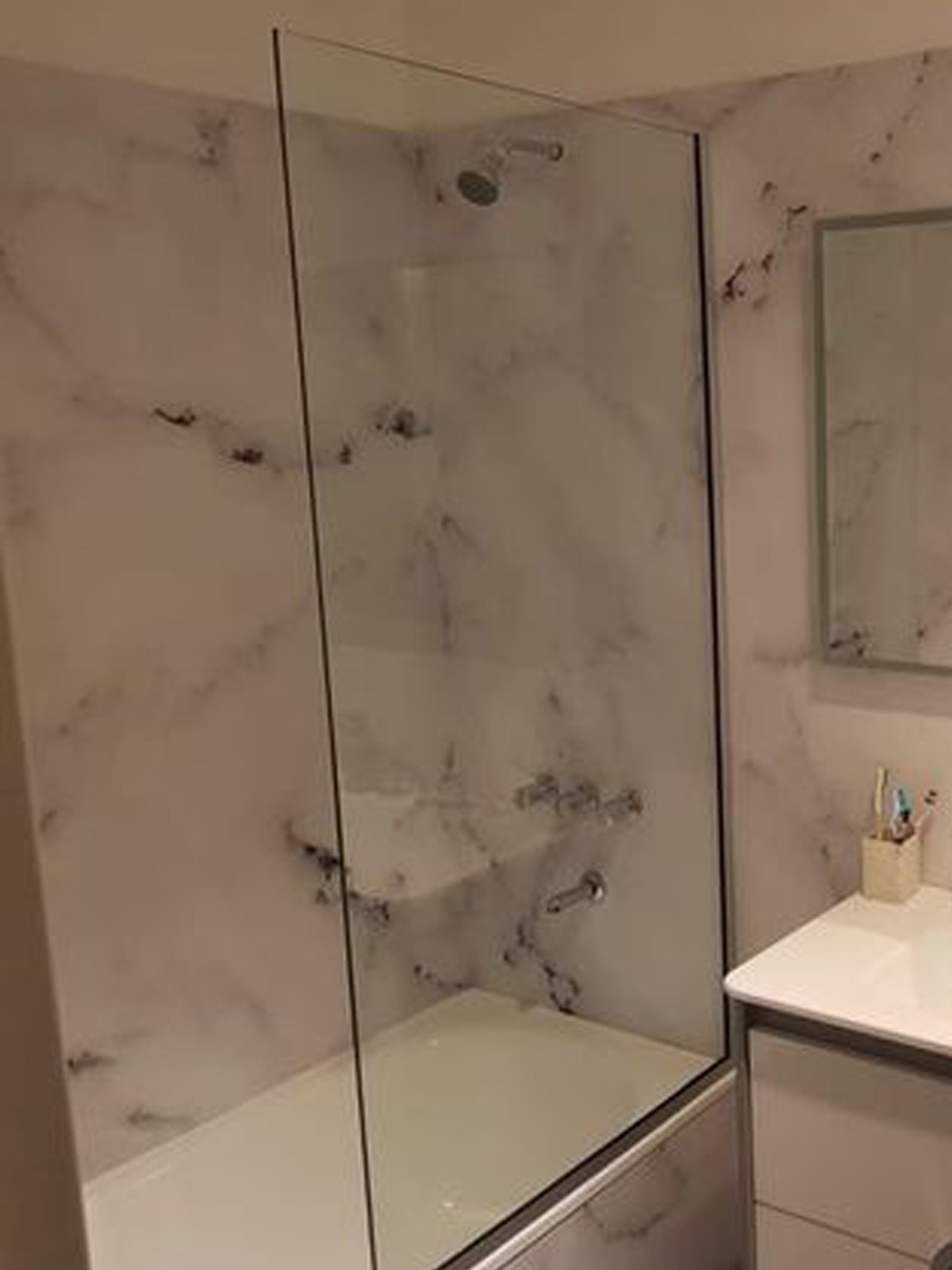 shower screen fixed glass